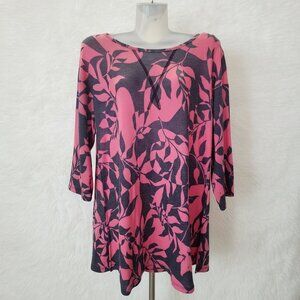 Dear Scarlett Pink and Grey Shirt